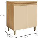 Ver imagem 3 de Balcão Elegance 80 cm com 2 Portas Móveis Sul