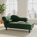 Ver imagem 2 de Recamier Decorativo Divã Amsterdã 147cm Lado Direito Veludo Verde