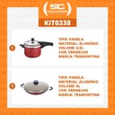 Ver imagem 3 de KIT - Panela de Pressão 4,5L Vancouver Vermelha + 1 Panela WOK 36cm - Tramontina