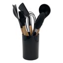 Ver imagem 1 de Conjunto de Utensilios Silicone 8 Peças - Preto