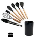 Ver imagem 2 de Conjunto de Utensilios Silicone 8 Peças - Preto