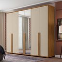 Ver imagem 3 de Guarda Roupa 6 Portas com Espelho 271cm Estrela RV Móveis Cinamomo/Off White