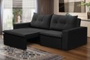 Ver imagem 1 de Sofá Retrátil 2 lugares 1,80m Luana Suede Preto Madelina Decor