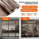 Ver imagem 2 de Película Adesiva Uv Profissional Refletiva Preto e Bronze Espelhado 50x500cm