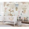 Papel De Parede Adesivo Bebe Safari Balões Infantil Wt-03 M² - 5
