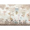 Papel De Parede Adesivo Bebe Safari Balões Infantil Wt-03 M² - 4