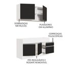 Ver imagem 5 de Armário de Cozinha Compacta 150cm Branco/Preto Glamy Madesa 02
