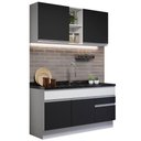 Ver imagem 3 de Armário de Cozinha Compacta 150cm Branco/Preto Glamy Madesa 02