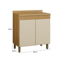 Ver imagem 4 de Balcão de Cozinha Dakota 80cm Cinamomo/off White com Tampo Mdp - Valdemóveis