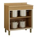 Ver imagem 3 de Balcão de Cozinha Dakota 80cm Cinamomo/off White com Tampo Mdp - Valdemóveis
