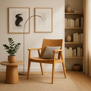Cadeira Eletra Madeira Maciça com Assento Laminado Pollo Decor
