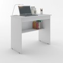 Ver imagem 1 de Mesa de Escritório Escrivaninha com 1 Gaveta para Estudo e Trabalho - Jm3 Móveis:branco