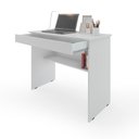 Ver imagem 2 de Mesa de Escritório Escrivaninha com 1 Gaveta para Estudo e Trabalho - Jm3 Móveis:branco