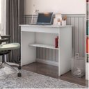 Ver imagem 3 de Mesa de Escritório Escrivaninha com 1 Gaveta para Estudo e Trabalho - Jm3 Móveis:branco