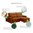 Ver imagem 6 de Sofa Retratil Reclinavel 2 Lugares 2m Andreza Veludo Lansof