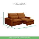 Ver imagem 4 de Sofa Retratil Reclinavel 2 Lugares 2m Andreza Veludo Lansof