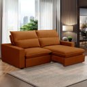 Ver imagem 1 de Sofa Retratil Reclinavel 2 Lugares 2m Andreza Veludo Lansof
