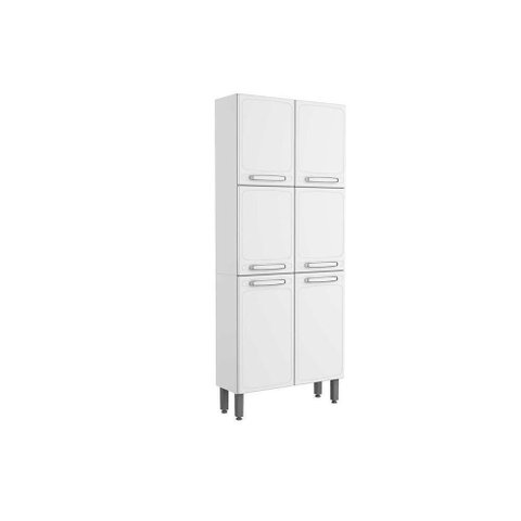 Paneleiro de Cozinha Evidence 7038 C/ 6 Portas 80cm Branco - Bertolini