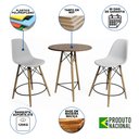 Ver imagem 2 de Mesa Bistrô Eames Eiffel Amêndoa com 2 Banquetas Brancas de Madeira