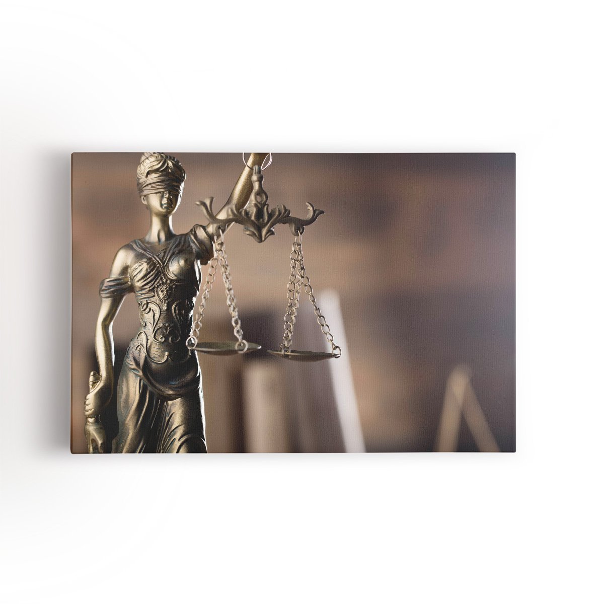 Balança Justiça Deusa Têmis Direito Quadro Canvas 100x70cm