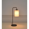 Abajur Luminária Mesa Retro Preto com Cúpula Tecido Cru.:preto - 3