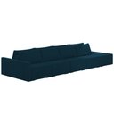 Ver imagem 1 de Sofá Ilha Modular com Puff para Sala Living 392cm Georgia K04 Veludo Azul - Mpozenato