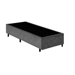 Base Box Solteiro Santo Box Suede Cinza 40x88x188 - 1