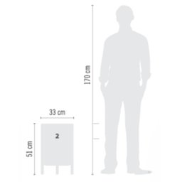 Vaso Cilíndrico Decore 34 (28l) Cimento Queimado Japi - 6