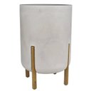 Ver imagem 1 de Vaso Cilíndrico Decore 34 (28l) Cimento Queimado Japi