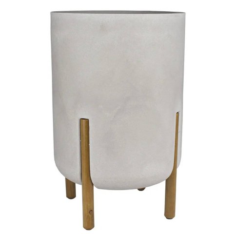 Vaso Cilíndrico Decore 34 (28l) Cimento Queimado Japi