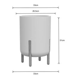 Vaso Cilíndrico Decore 34 (28l) Cimento Queimado Japi - 5
