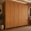 Ver imagem 1 de Guarda-Roupa Casal 100% MDF 6 Portas e 6 Gavetas com Pés 273cm Multimóveis CR35533 Madeirado