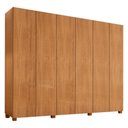 Ver imagem 2 de Guarda-Roupa Casal 100% MDF 6 Portas e 6 Gavetas com Pés 273cm Multimóveis CR35533 Madeirado