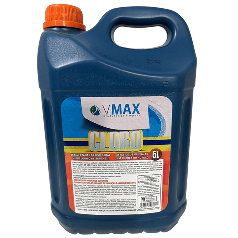 Alvejante Hipoclorito Sódio 5% Vmax Gl 5 Lts Cloro Valencia