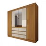 Guarda-roupa Casal 4 Portas 6 Gavetas com Espelho Demóbile - 1