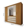 Guarda-roupa Casal 4 Portas 6 Gavetas com Espelho Demóbile - 3