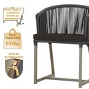 Ver imagem 4 de Mesa com 4 Cadeiras de Jantar Roma 100cm e Noronha em Aluminío Fendi Corda Nautica Estofado 9 Trama