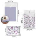 Ver imagem 5 de Jogo de Cama King Size Algodão 130 Fios 4 Peças Estampado