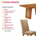 Ver imagem 2 de Mesa de Jantar Carolina 180cm Tampo MDF Canto Copo Laminado com 6 Cadeiras Lira