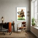 Ver imagem 1 de Quadro Decorativo Orixá Omolu - 70x50cm:moldura Branca