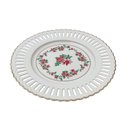 Ver imagem 1 de Prato Raso para Bolo em New Bone China D21cm Cor Branca com Borda Dourada