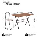 Ver imagem 3 de Conjunto de Mesa Tubular 62 100x60cm Tampo em Mdfcom 4 Cadeiras Ane B Prata/Botanic Bege/Mart