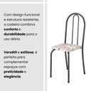 Ver mais imagens de Conjunto de Mesa Tubular 62 100x60cm Tampo em Mdfcom 4 Cadeiras Ane B Prata/Botanic Bege/Mart