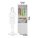 Ver imagem 6 de Guarda Roupa Infantil Uli New 2 Portas e 3 Gavetas Branco Brilho - Móveis Peroba
