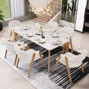 Ver imagem 2 de Kit 04 Cadeiras de Jantar e Estar Living Estofada Nadja L02 Bouclê Cru - Lyam Decor