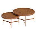 Ver imagem 1 de Kit Mesa de Centro Aqua Freijó Cobre - Imcal