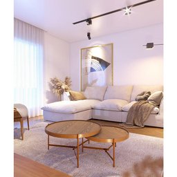 Kit Mesa de Centro Aqua Freijó Cobre - Imcal - 4