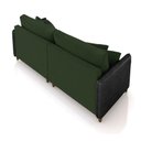 Ver imagem 4 de Sofá 3 Lugares Living 192cm Pé Madeira Valença Pto/veludo Verde K01 - D\'rossi