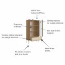 Ver imagem 4 de Cristaleira 2 Portas 83cm Palhinha Pé Metal Hanover/dourado