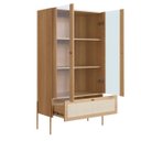 Ver imagem 3 de Cristaleira 2 Portas 83cm Palhinha Pé Metal Hanover/dourado